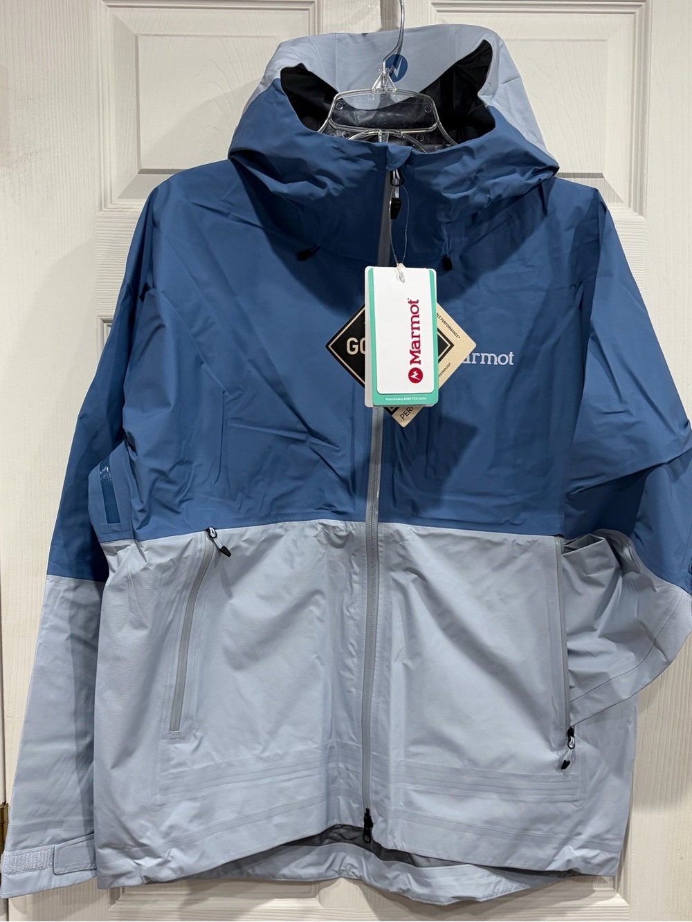 Marmot Women's XL Seeker Gore-Tex Rain Jacket Waterproof Blue NWT Breathable